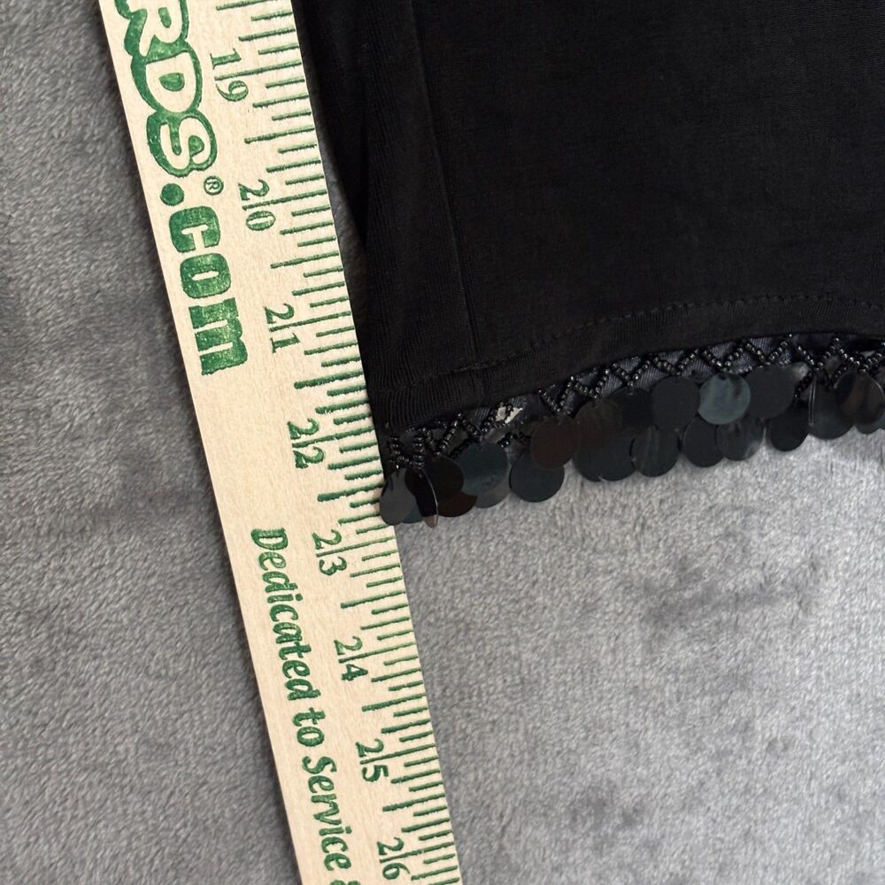 Vintage Ronni Nicole 2pc Knit Shell & Crop Pants Sz 8P Black Polka Dot - Picture 7 of 11
